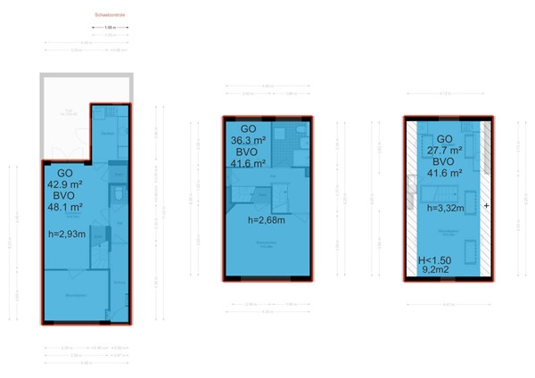 Floorplan - Langestraat 36, 2312 SL Leiden
